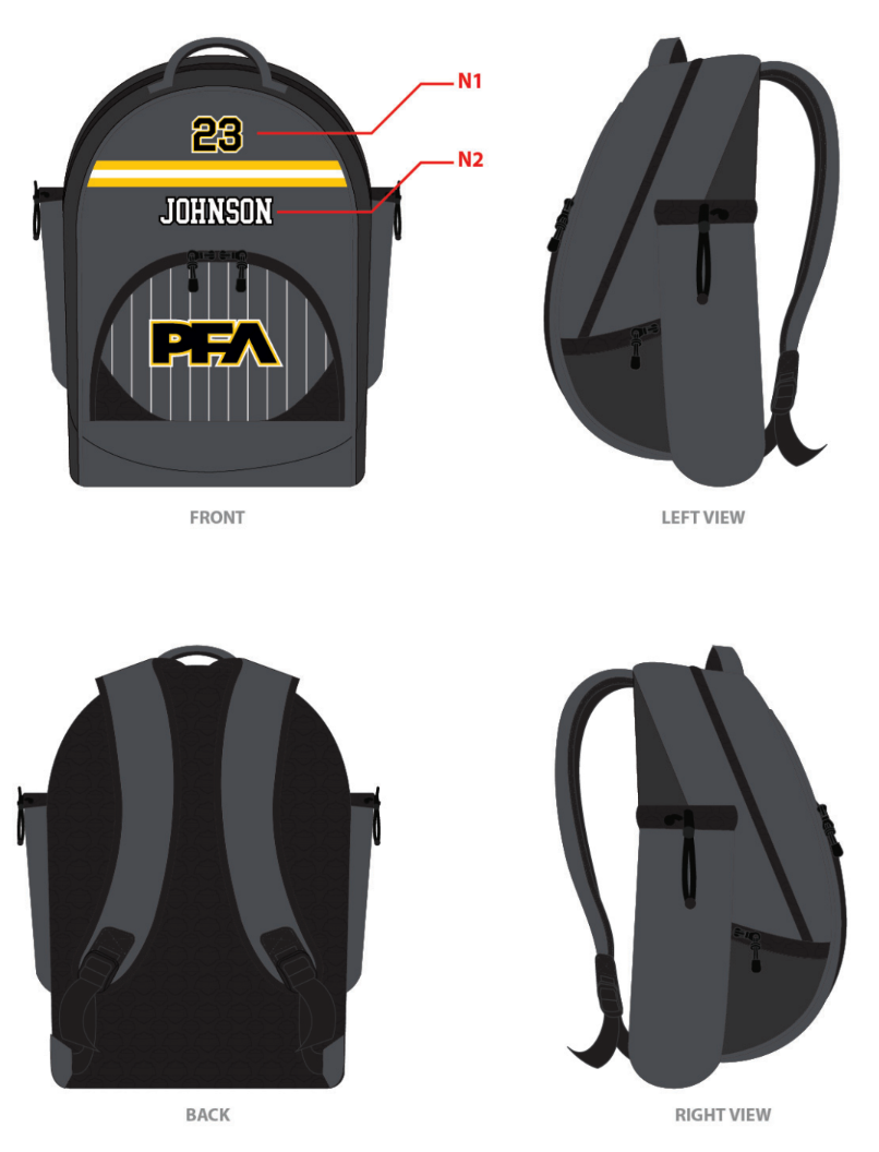 Bat Bag with Number and Name
