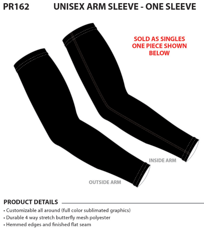 Unisex Black Arm Sleeve