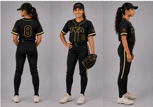 Softball Button-Down Jersey with Number