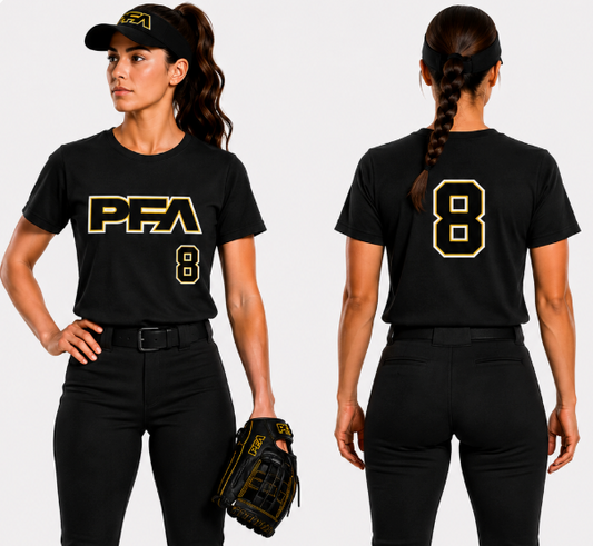 Womens DryFit Tee with Logo and Number